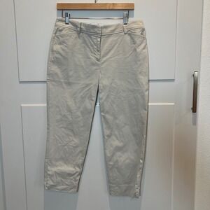 Talbots Essential Perfect Crop Pants Beige‎ Career Casual Women's 10/12